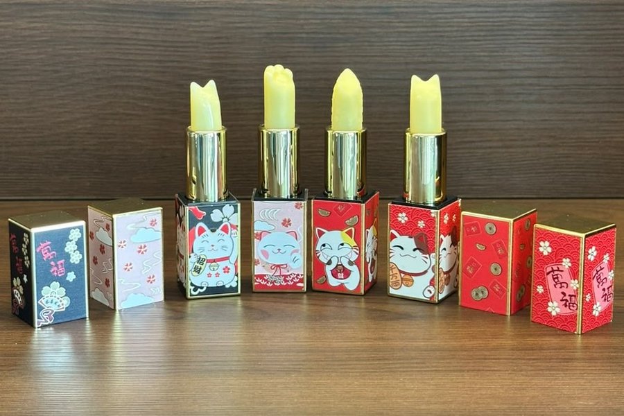 招財貓萬福系列唇膏管